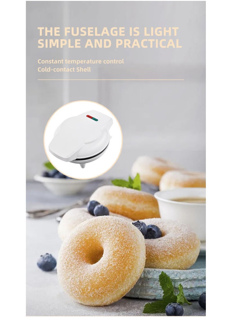 Joyelink - Mini Donut Maker Machine for Home, 1200W Double-Sided Heating Makes 7 Doughnuts with Non-Stick Surface for Kid Breakfast, Snacks, Desserts - Image 1