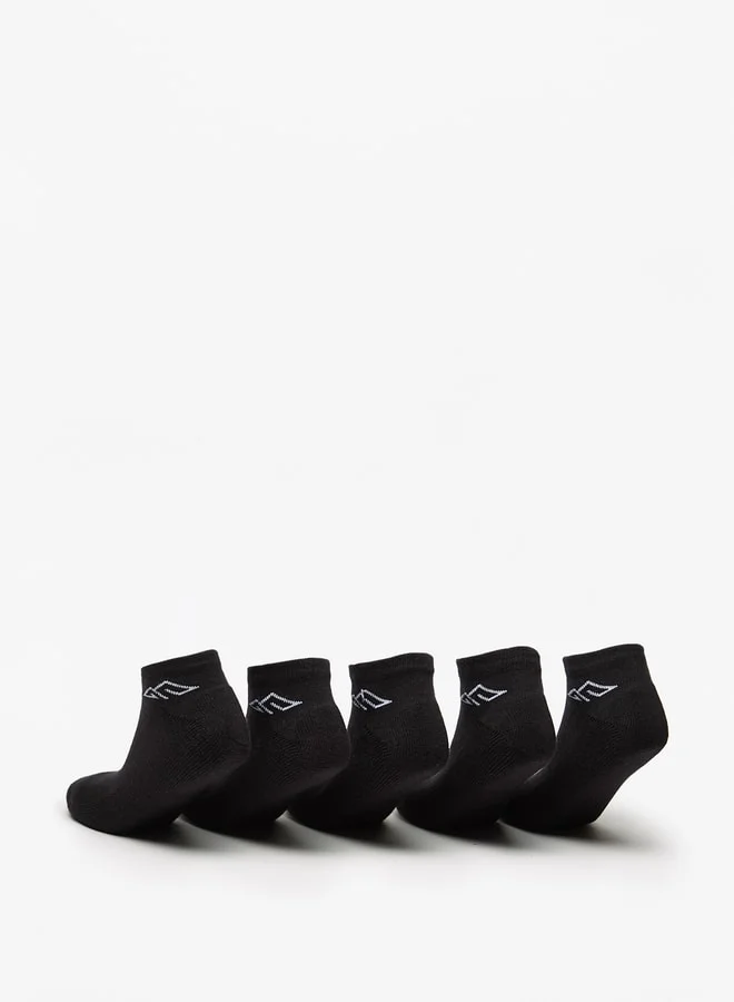 OAKLAN Boys's Logo Print Ankle Length Sports Socks - Set of 5