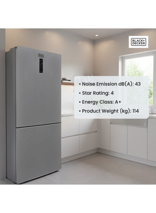 BLACK+DECKER 620L Gross 564L Net capacity Double Door Refrigerator, Bottom Freezer, No Frost, A+ Energy 250 W BXREF653NFBVX Silver - Image 5