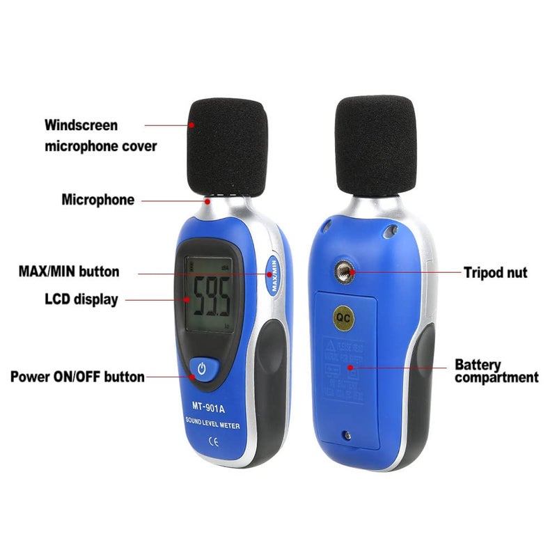 ABS Digital Sound Level Meter Portable LCD Noise Tester Decibel Measurement For Home - Image 4