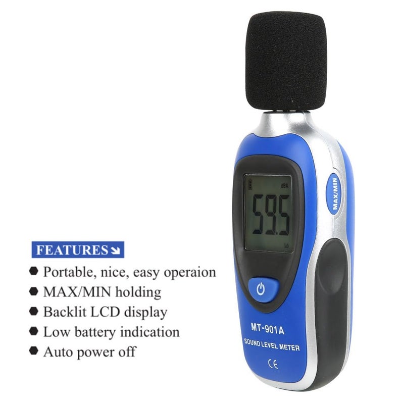 ABS Digital Sound Level Meter Portable LCD Noise Tester Decibel Measurement For Home - Image 5