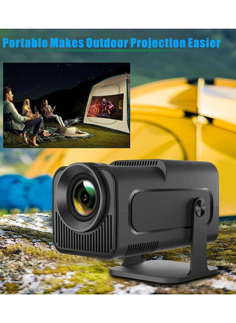 Eworld - Mini Portable 4K Projector, 1080P Smart Projector with 300 Ansi Lumens, Wi-Fi 6, Bluetooth 5.0, 180° Rotation, Android 11.0, Hi-Fi Speaker, 150-Inch Screen Display and Auto Keystone Correction - Image 1