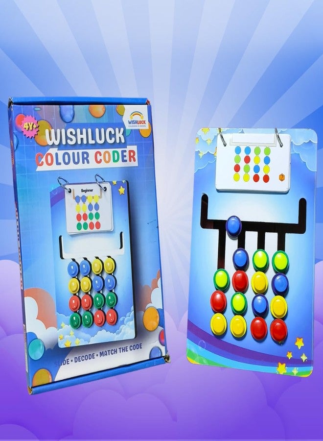 Wishluck Kids Montessori Wooden Slide Puzzle | Color & Pattern Matching Learning Toys for Kids 4-8 Years | Birthday Gift for Boys & Girls | Educational Activity - Image 5