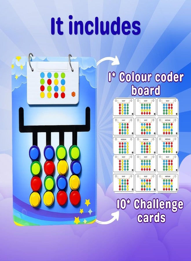 Wishluck Kids Montessori Wooden Slide Puzzle | Color & Pattern Matching Learning Toys for Kids 4-8 Years | Birthday Gift for Boys & Girls | Educational Activity - Image 4