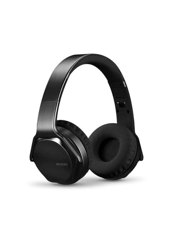 SODO MH3 2-in-1 Bluetooth Headset & Speaker – Foldable Silver Headphones with Twist-Out Speakers, NFC, FM Radio, TF Card, AUX & FM - Image 1