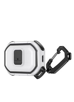 Secure Lock Clip for Airpods Pro 2 with Keychain (White)