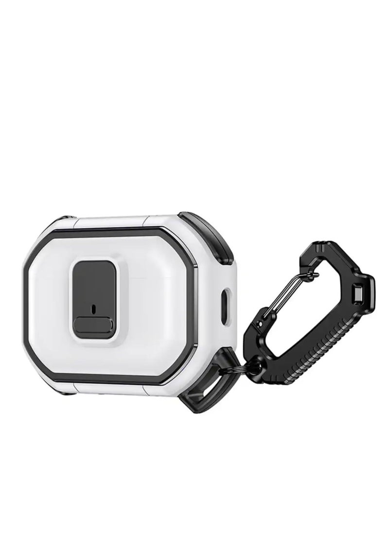 Generic - Secure Lock Clip for Airpods Pro 2 with Keychain (White) - Image 1