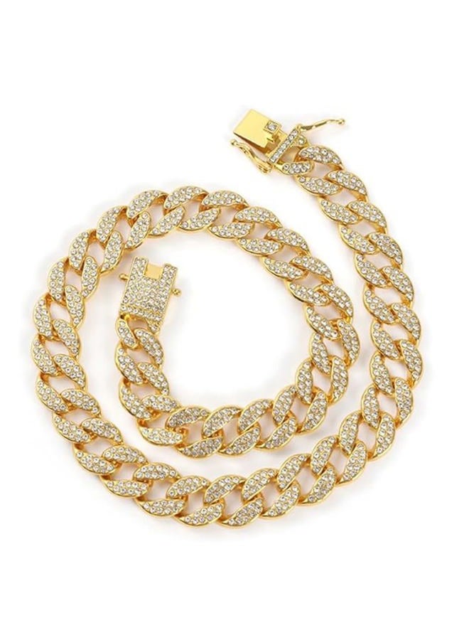 WeimoMonkey Dog Necklace, Gold Puppy Collar,Dog Chain Collars, Cuban Link Chain for Dogs Jewelry Diamond Metal Bling Choke 13mm Wide Pet for Small Medium Large Dogs Cats (8inch) - Image 4