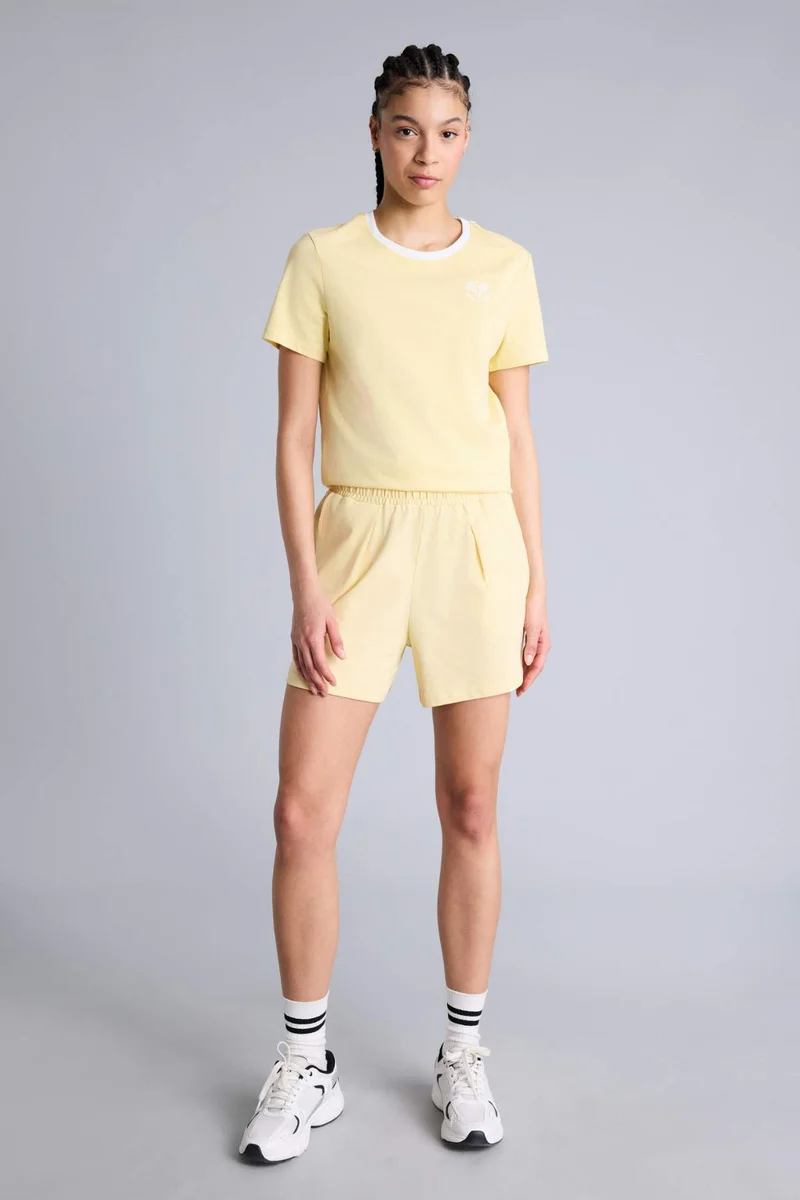 DeFacto Standard Fit Crew Neck Embroidered Sport Print T-Shirt