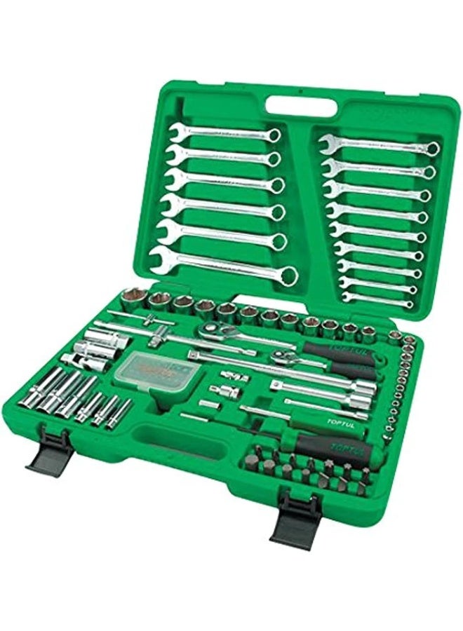 Toptul Gcai8002 Professional Grade 1/4" & 1/2" Dr. Tool Kit Set Of 80
