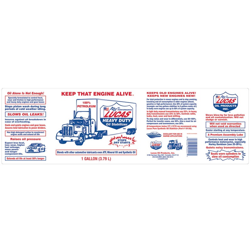 Lucas Oil 10002 Heavy Duty Oil Stabilizer - 1 Gallon - Image 4
