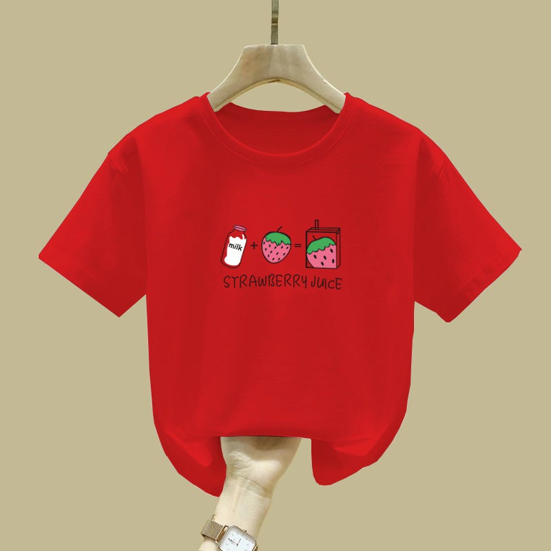 2058# Children'S Clothing Girls Cotton Short Sleeve T-Shirt 2025 Big Children'S Summer Boys Summer Coat Tide - Image 1