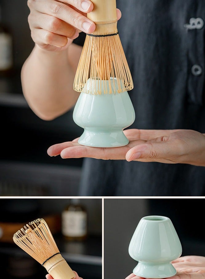 Matcha Set, Traditional Tea Service with Bamboo Bowl, Scoop, Prong Matcha Whisk and Holder, Made of Pure Natural Bamboo  - Image 5