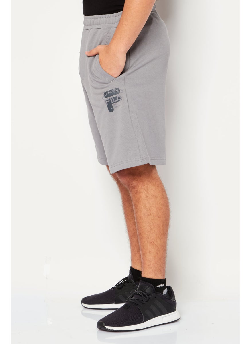 FILA Men Oversized Fit Drawstring Outdoor Short, Grey  - Image 3