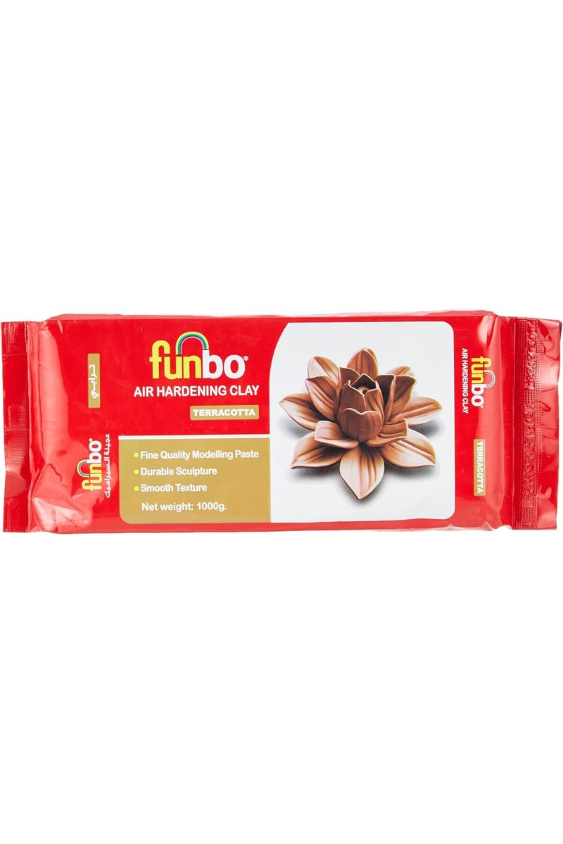 Funbo Air Hardening Clay 1000 Gms Terracota - Image 1