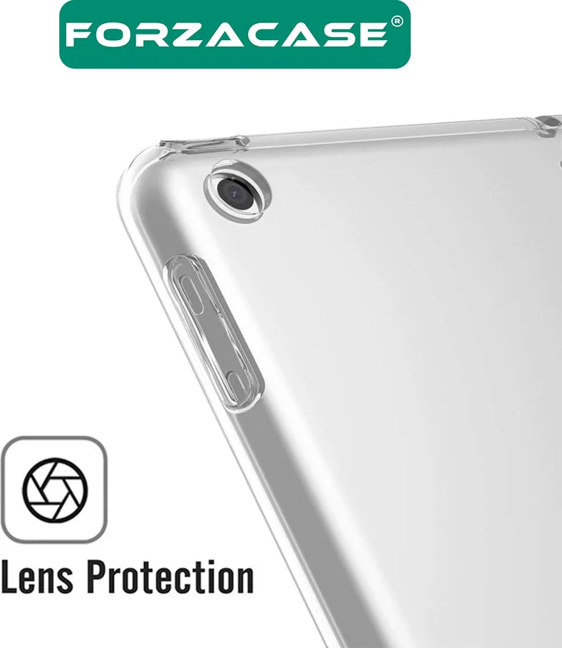 فورزاكاس Compatible with Apple iPad 10.2 - 10.5 Inch Silicone Case Transparent - FC013