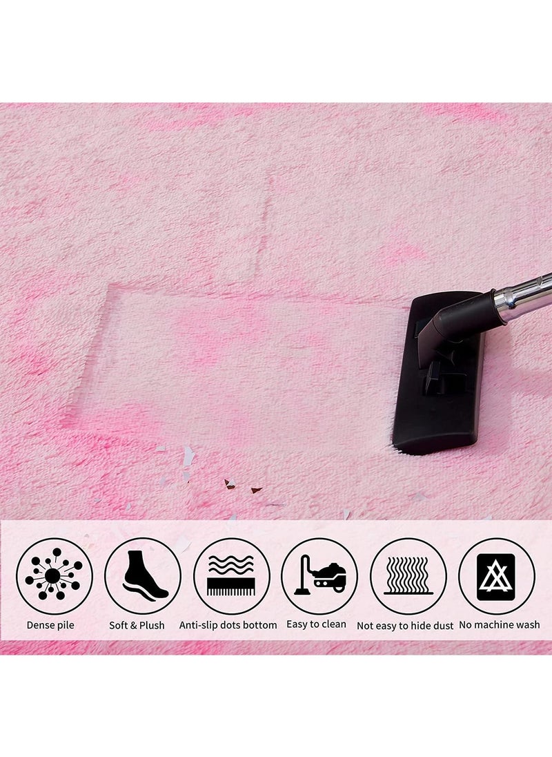 LIMOS Large Area Rugs Tie Dyed Fluffy Throw Ultra Soft Plush Fuzzy Non-Slip Carpets for Nursery and Living Room  - Image 4