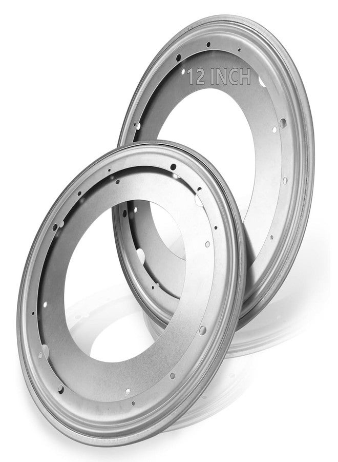 RHBLME 2 Pack Lazy Susan Hardware, 12 Inch 5/16 Thick Turntable Bearings, 1000lbs Load Capacity Heavy Duty Swivel Base for Rotating Table, Kitchen Cabinet - Image 1