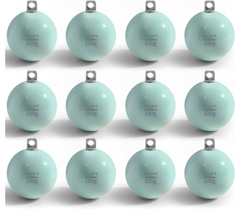 ECOFT Lead Free Fishing Weights Sinkers 20g-200g Coated Egg Sinkers Cannonball Weights Assorted Sizes Bag and Fishing Weights Assortment Box Non-Lead Fishing Weights Saltwater Freshwater - Image 1