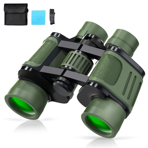Sounce 8x40 Binoculars for Long Distance | Professional HD Binocular for Adults | BAK4 Porro Prism FMC Optics | Bird Watching Wildlife Trekking Safari | Wide Angle Durbin with Pouch (Green) - Image 1