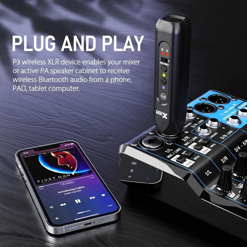Xvive P3D Wireless XLR Bluetooth Receiver for Mixer, Active PA Systems, DJ Systems - Image 4
