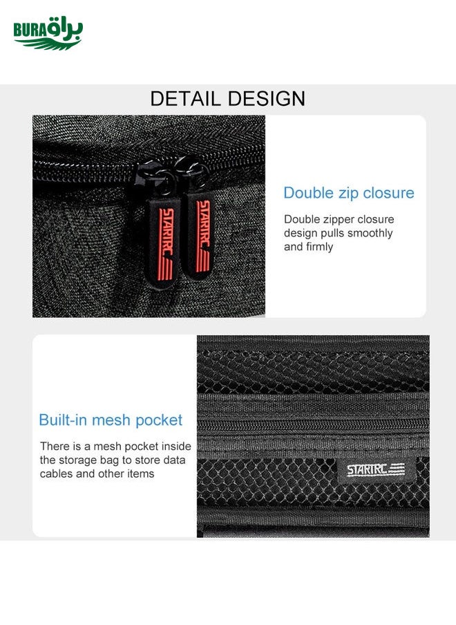 BURAQ STARTRC Portable Carrying Dacron Hard Case Body Storage Bag for DJI OSMO Pocket  / OSMO Pocket 2(Grey)  - Image 4