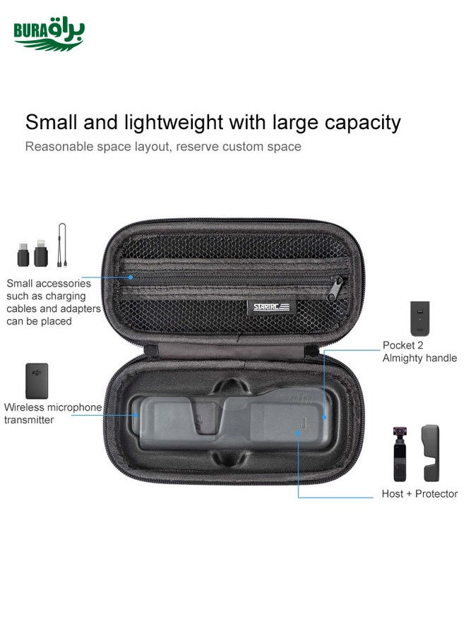 BURAQ STARTRC Portable Carrying Dacron Hard Case Body Storage Bag for DJI OSMO Pocket  / OSMO Pocket 2(Grey)  - Image 3