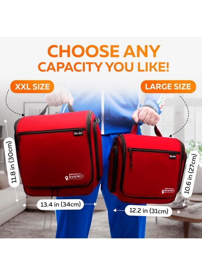 AvaJex Travel Toiletry Bag For Men And Women - Large Hanging Toiletry Organizer - Waterproof Hygiene Bag With Metal Xxl Swivel Hook, With Ykk Zippers And 19 Compartments For Toiletries, Makeup, Cosmetics - Image 3