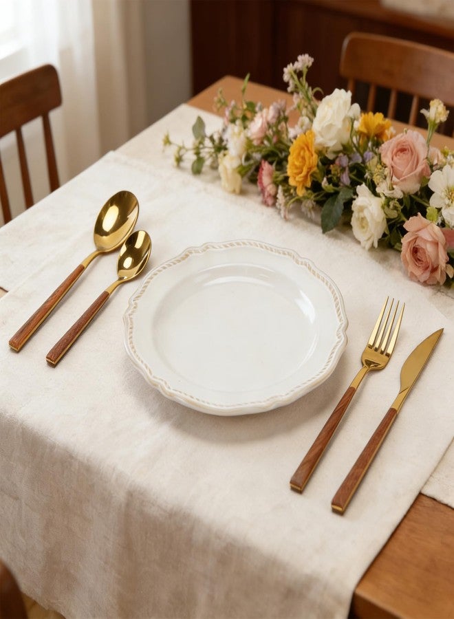 LYFJXX Golden Silverware Set, 24 Piece Flatware Cutlery Set for 6, 18/10 Stainless Steel Silverware, Gold Cutlery Set Utensils Set, Tableware Include Forks Knives Spoons - Image 4