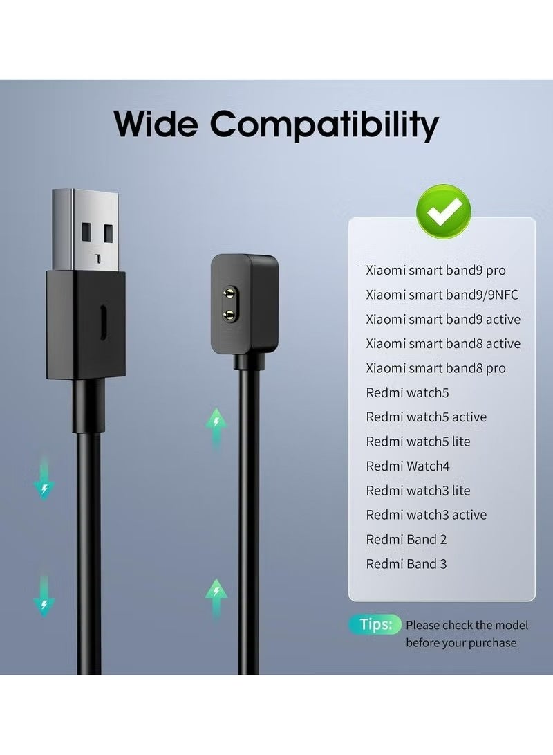 X-level 2 Pack Charger Cable Compatible with Xiaomi MI Band 10,MI Band 9/9 Pro,Mi Band 8/8 Pro,Redmi Watch 5/5 Lite/5 Active,Redmi Watch 4/4 Lite/4 Active,Redmi Watch 3/3 Lite/3 Active - Image 2