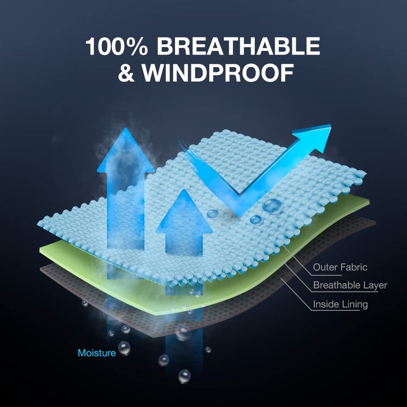 TIDEWE Rain Suit, Waterproof Breathable Lightweight Rainwear (Gray Size S) - Image 2