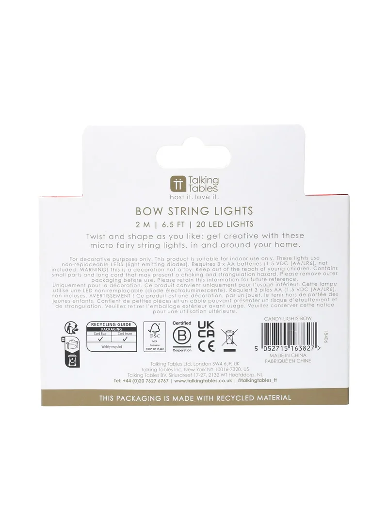 توكينج تيبلز أضواء خيط حلوى على شكل قوس