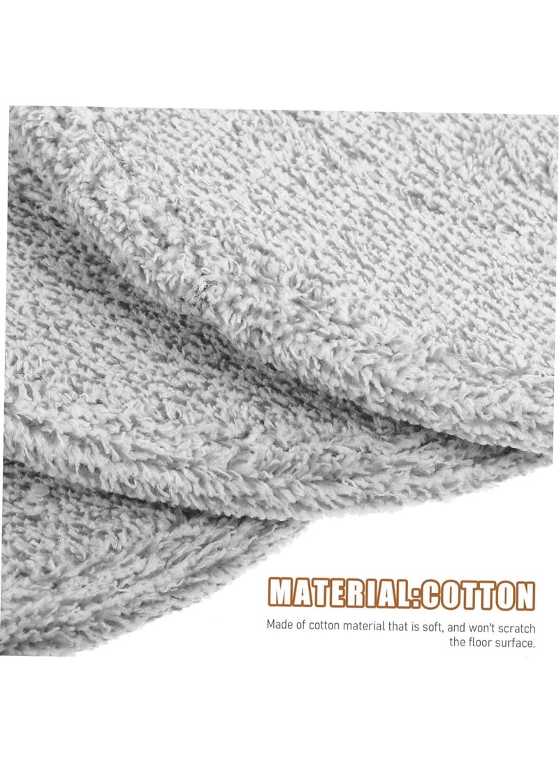 رأس ممسحة بديل لمنزل نظيف - رأس ممسحة دائري للتنظيف الرطب/الجاف - دوار قابل للغسل لتنظيف الأرضيات. عبوة من 4 قطع - Image 4