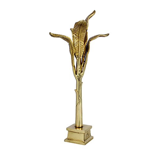ARTVARKO Brass Traditional Banana Tree for Pooja Mandir Home Office Vastu Remedies Decoration Festival Gifts and Decor 10 Inches - Image 5