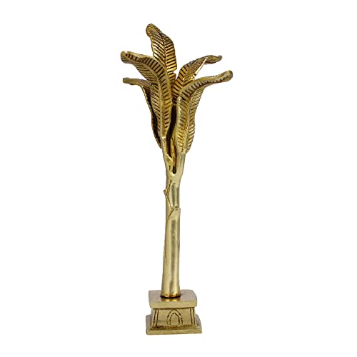 ARTVARKO Brass Traditional Banana Tree for Pooja Mandir Home Office Vastu Remedies Decoration Festival Gifts and Decor 10 Inches - Image 3