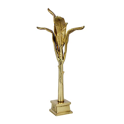 ARTVARKO Brass Traditional Banana Tree for Pooja Mandir Home Office Vastu Remedies Decoration Festival Gifts and Decor 10 Inches - Image 2