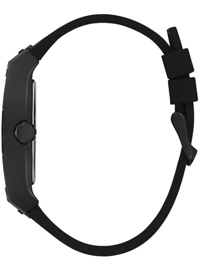 GUESS Men's 44mm Watch with Black Strap, Black Dial, and Black Case - Image 2