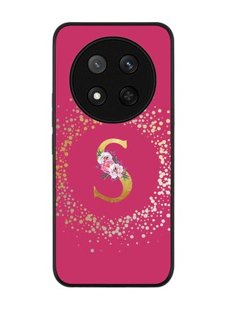 Custom Monogram Floral - S ( Deep Pink )