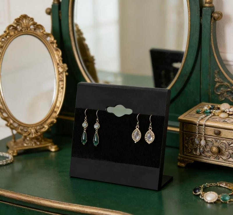 Adorox 200 Piece Black Earring Card Holders with Back Hook â€“ Perfect for Earring Display and Organization - Image 2