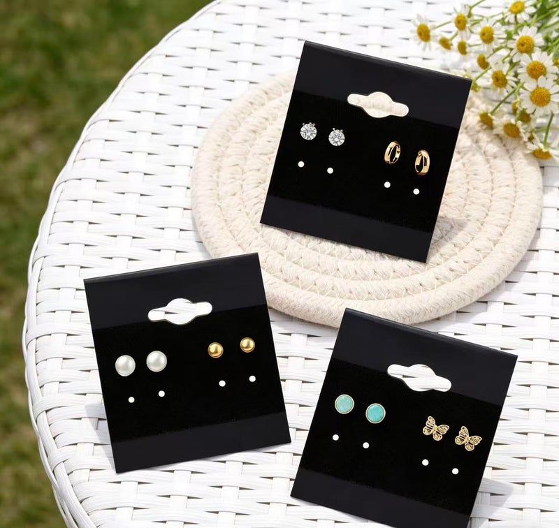 Adorox 200 Piece Black Earring Card Holders with Back Hook â€“ Perfect for Earring Display and Organization - Image 4
