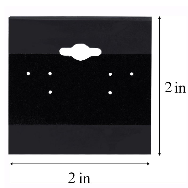Adorox 200 Piece Black Earring Card Holders with Back Hook â€“ Perfect for Earring Display and Organization - Image 3