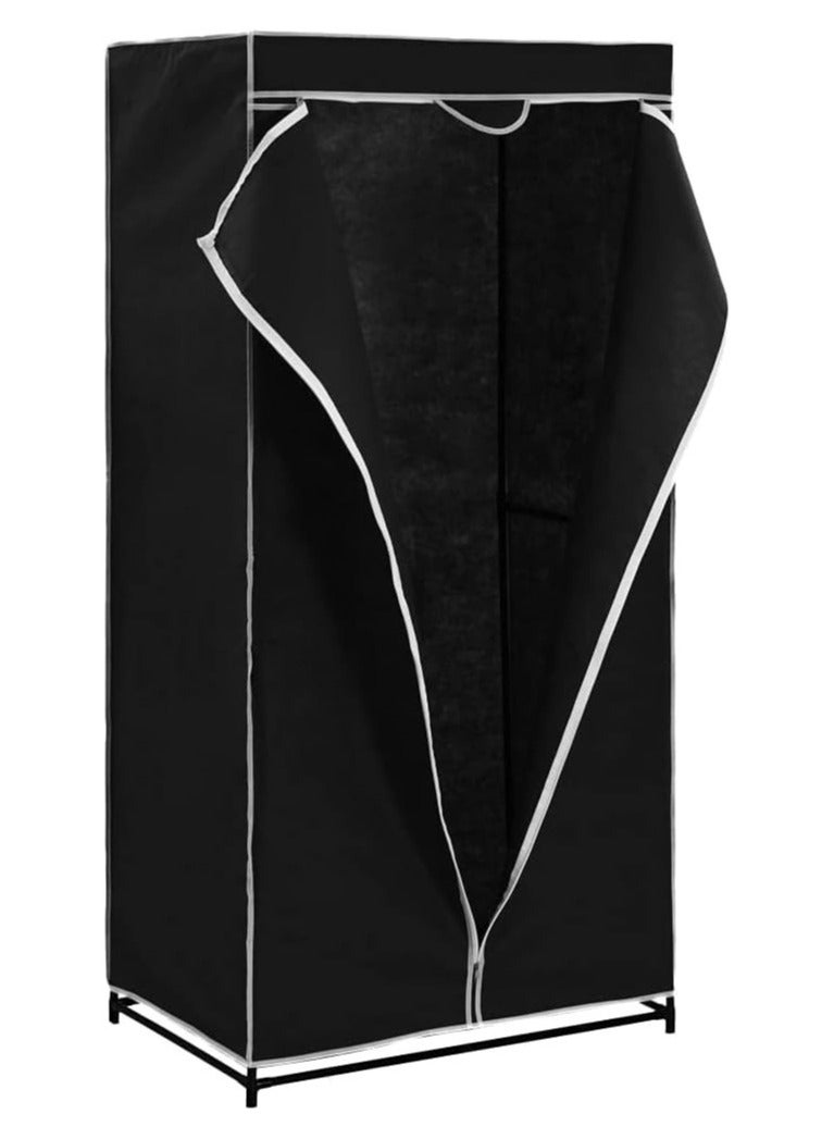 خزانة ملابس مع جيب باللون الأسود - Image 2