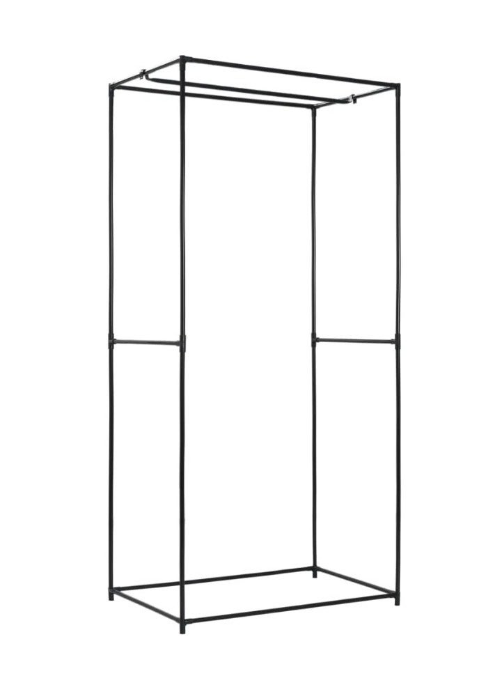 خزانة ملابس مع جيب باللون الأسود - Image 5