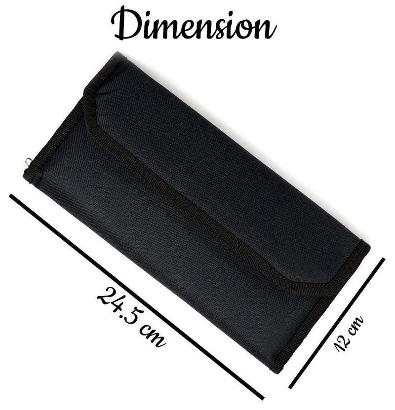 GreatDio Canvas Document Cheque Book Holder Multi Pocket Expanding Zip Pouch Travel Organizer Bag Case for Small Electronics and Accessories -(Color May Vary) - Image 3