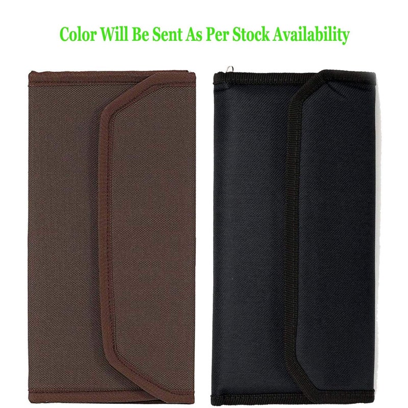 GreatDio Canvas Document Cheque Book Holder Multi Pocket Expanding Zip Pouch Travel Organizer Bag Case for Small Electronics and Accessories -(Color May Vary) - Image 5