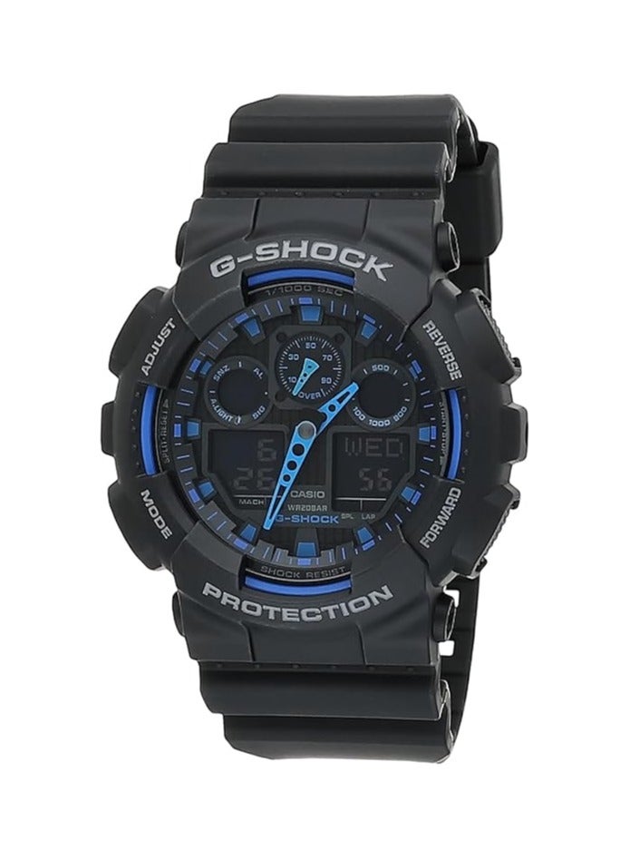 Casio G-Shock Watch - GA-100-1A2DR Black Dial, Black Band