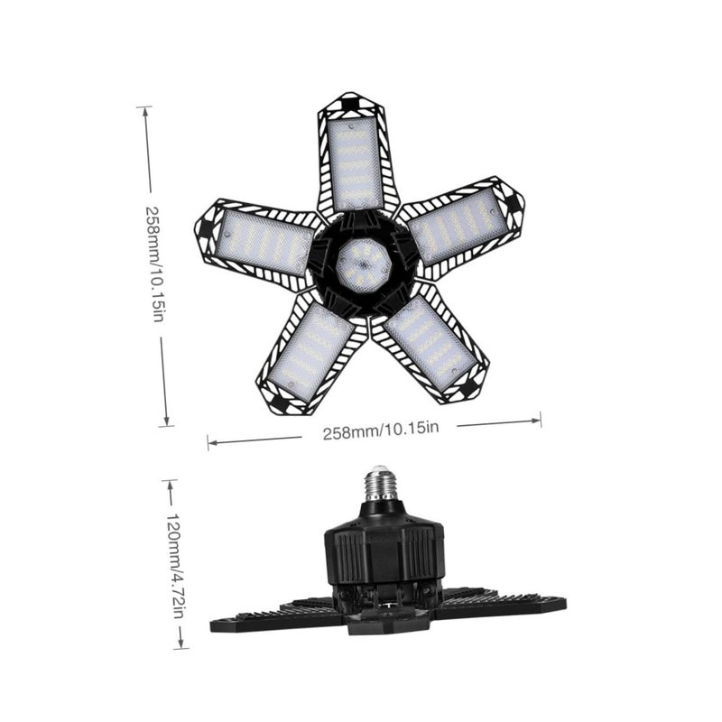 80W LED Garage Ceiling Light Panel Flush Mount White Fixture - Image 3