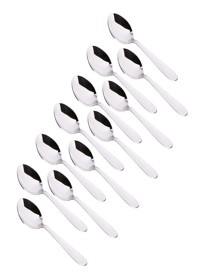 CHEFKIT Stainless Steel Tea Spoon of 12 | Table Spoon Set | Non Toxic, Anti-Rust, Dishwasher Safe | Food Grade Silverware for Home & Kitchen - Image 1
