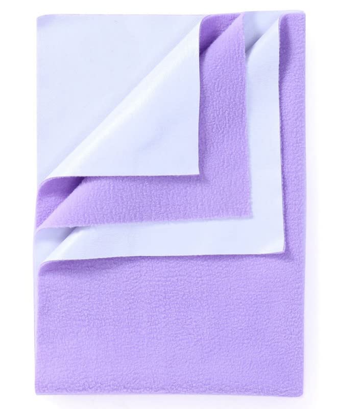 HUF & NUF HUF NUF New Born Baby Bed Protector Drysheet Waterproof Durable Fast Dry Urine Protection Crib Sheet Mat for Baby MattressBed Purple Pack of 1  - Image 1