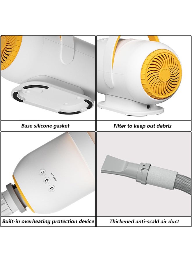 XiuWoo Pet Grooming Blow Dryer, 2200W High Velocity Dryer for Dogs, Force Dryers for Dog Grooming with Adjustable Speed and Temperature Control, Dog Dryer Pet Dryer with 4 Nozzles - Image 5